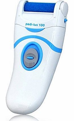 iVog Pedi-Luv 100 Powerful Callus Remover Battery Operated Professional Pedicure Device, Includes 4 Rollers (2 Coarse 