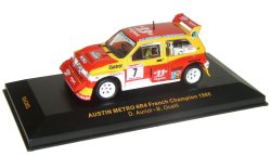 Ixo 1:43 Scale Austin Metro 6R4 French Champion 1986 - D.Auriol / B.Ocelli