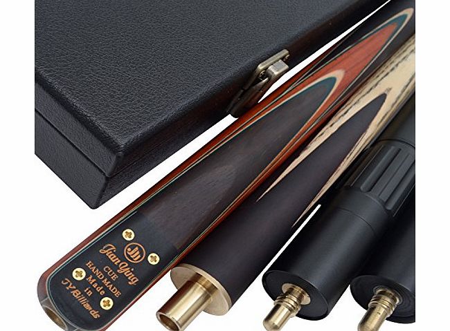 Stylish 57`` Handmade 3/4 Piece SNOOKER CUE - CASE - 2 EXTENSIONS - Fast FREE Shipping - JY2 (T3C9)
