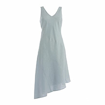 Light blue asymmetric linen dress