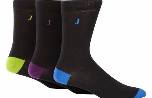 J By Jasper Conran Mens Designer Pack Of Three Highlight Socks L