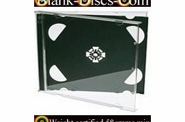 J-cases 25 x CD Jewel Cases - Std Double HOLDS 2 Disc each (10.1mm, 58grams) Black Tray pack oof 25-Cases