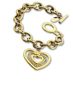 Gold Coloured Triple Heart Bracelet