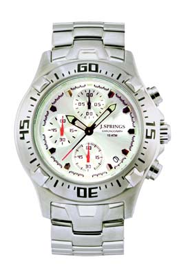 J.SPRINGS Chronograph White Dial Gents BFD007