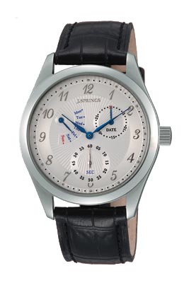 J.SPRINGS Retrograde Classic Leather Silver Dial