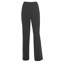 Black pinstriped tailored trousers