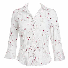 White embroidered cotton shirt