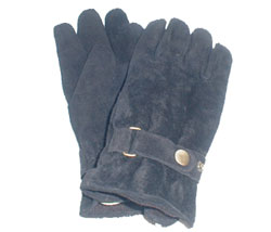 Black suede gloves