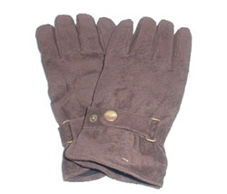 brown suede gloves