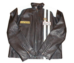 jeamsBadged leather jacket