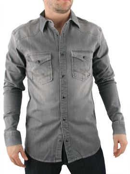 Jack and Jones Light Grey Denim Born Shirt