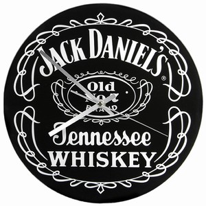 Jack Danieland#39;s Black Label Glass Clock