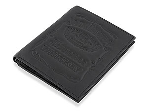 jack daniels Black Label Leather Wallet and Key Fob Set 014139