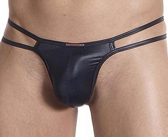 Jack Smith Sexy Mens Thongs Bikini Jock T-back Low Rise G-strings Underwear Black (L)