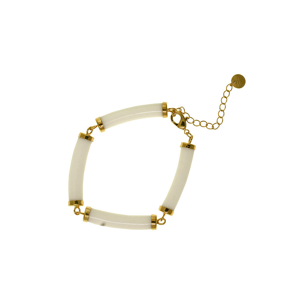 jade Section Bracelet - White