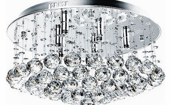 DEKL05 Ceiling Light Droplet Hanging Crystal 6 Light Fixture