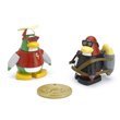 Disney Club Penguin Series 2 Mix n Match 2 inch Figure Set - Secret Agent and Rookie (Includes Coin With Code)