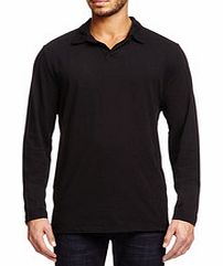 Black Sanded jersey polo