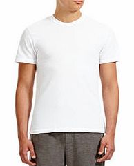 White sanded cotton T-shirt