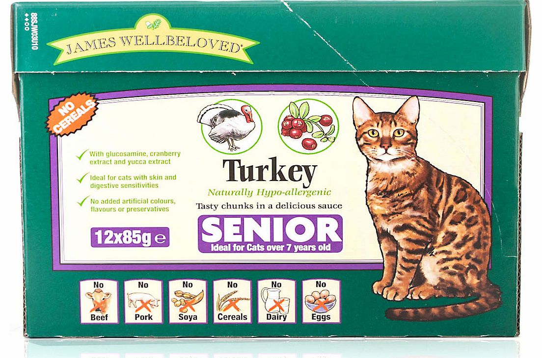 James Wellbeloved Cat Turkey Senior Pouches