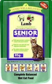 James Wellbeloved, 2102[^]0138552 Kibble Cat Senior Pouch Lamb