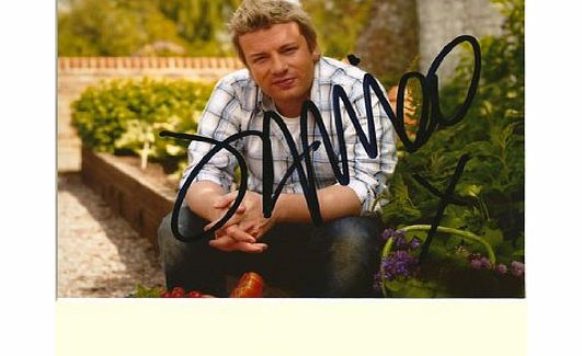 Jamie Oliver  CELEBRITY CHEF SIGNED AUTOGRAPH PHOTO PRINT IN MOUNT