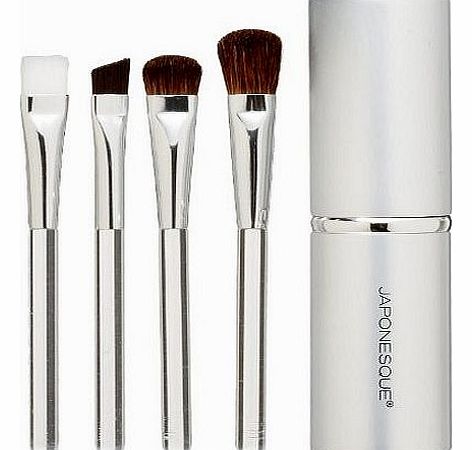 JAPONESQUE Beautiful Eyes Touch Up Tube Brush Set, Silver