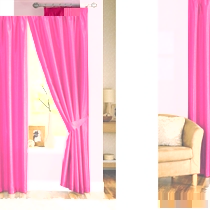 java Cerise Lined Curtains 117x137cm