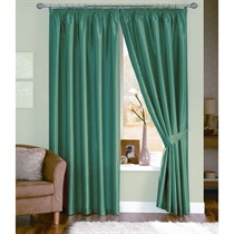 Teal Lined Curtains 168x137cm