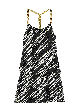 Zebra print halter dress