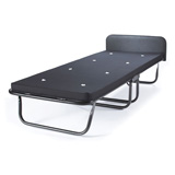 Jay-be 69cm Mates Folding Bed with Pewter effect frame, Black headboard and Charcoal mattress