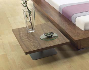 Jay-Be Latitude Bedside Table in Walnut