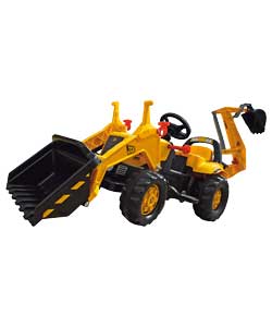 JCB Ride-On Tractor with Front Loader and Rear