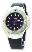 Jeep Mens Black Face Watch With Black Strap