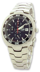 Mens Chronograph Watch with Black Face