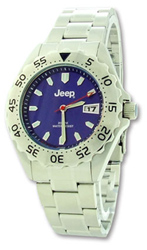 Jeep Mens Sports Watch with Steel Strap