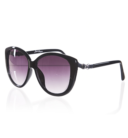 Black Retro 50s Dhalia Sunglasses from