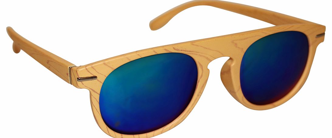 Light Wood Retro Sun Sunglasses from Jeepers