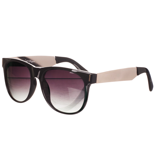 Jeepers Peepers Retro Black And Metal Vincent Wayfarer