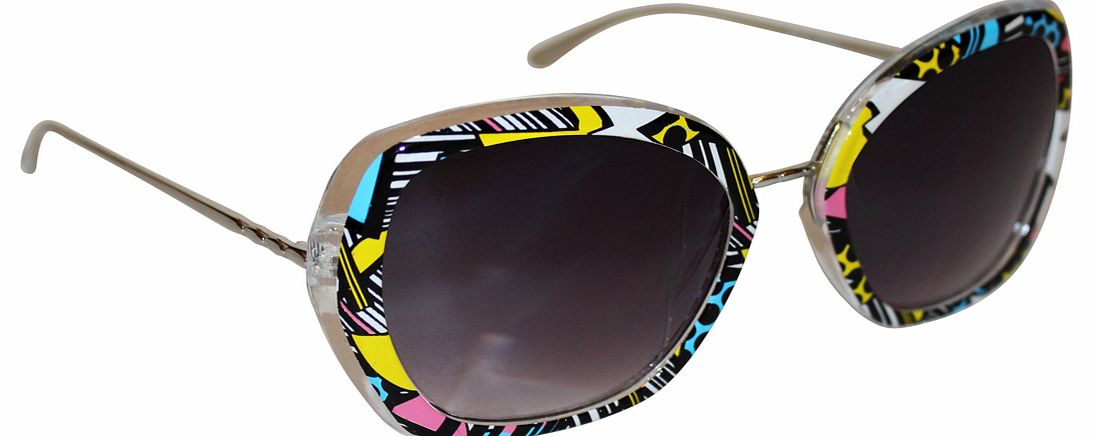 Retro Graphic Oversized Milly Sunglasses from