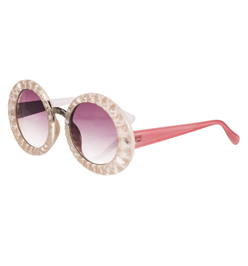 Retro Pink India Oversized Sunglasses from