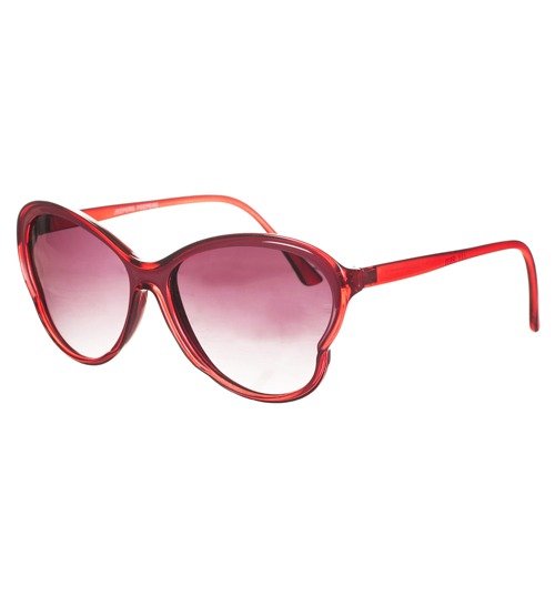 Retro Red Lily Butterfly Shaped Sunglasses from
