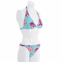 Jeff Banks Beach Turquoise flower print bikini pants