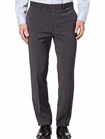 Jeff Banks Designer Grey Pindot Slim Fit Wool Blend Trousers