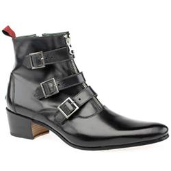 Jeffery West Black Male Tri-Buck Cuban Leather Upper Casual Boots in Black