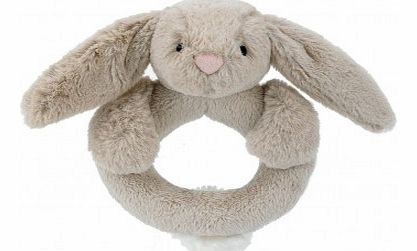 Jellycat Bashful Beige Bunny Ring Rattle `One size