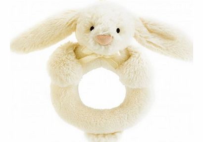 Bashful Cream Bunny Ring Rattle `One size