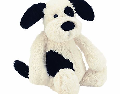 Jellycat Small Bashful Puppy, Black/White