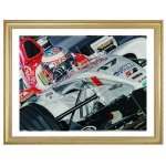 Jenson Button In the Running print by Colin Carter