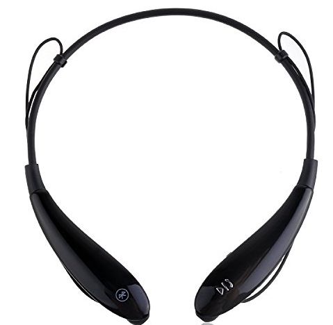 HV-801 Bluetooth 4.0 Wireless Bluetooth Music Stereo Universal Headset Headphone Vibration Neckband Style for LG iPhone iPad Samsung and Anyother Smartphones (HV-801 Black)